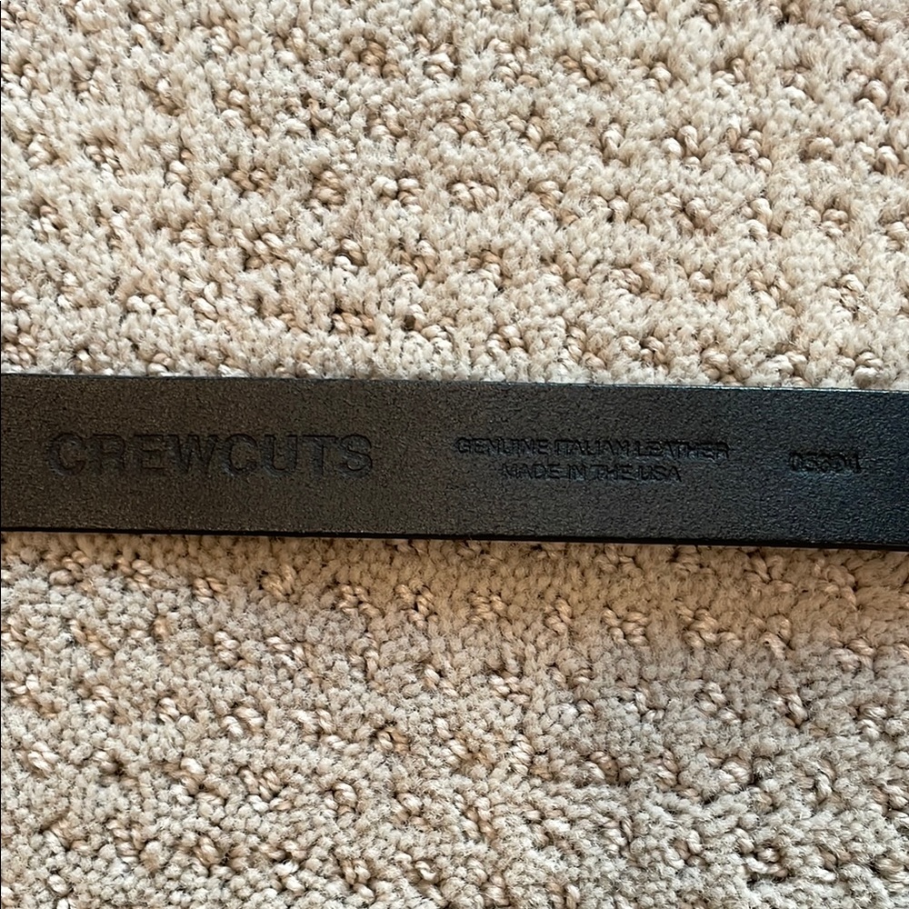 LOT OF 2 Crewcuts Boys Black Genuine Leather Belt with Silver Buckle - Picture 2 of 6